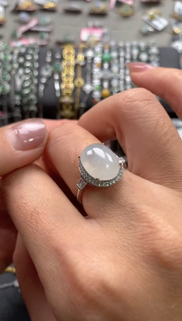 【闪购商品】翡翠戒指银S925镶嵌11111--1