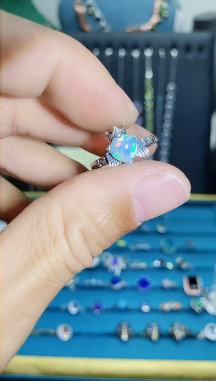 【闪购商品】欧泊戒指银S925镶嵌11211