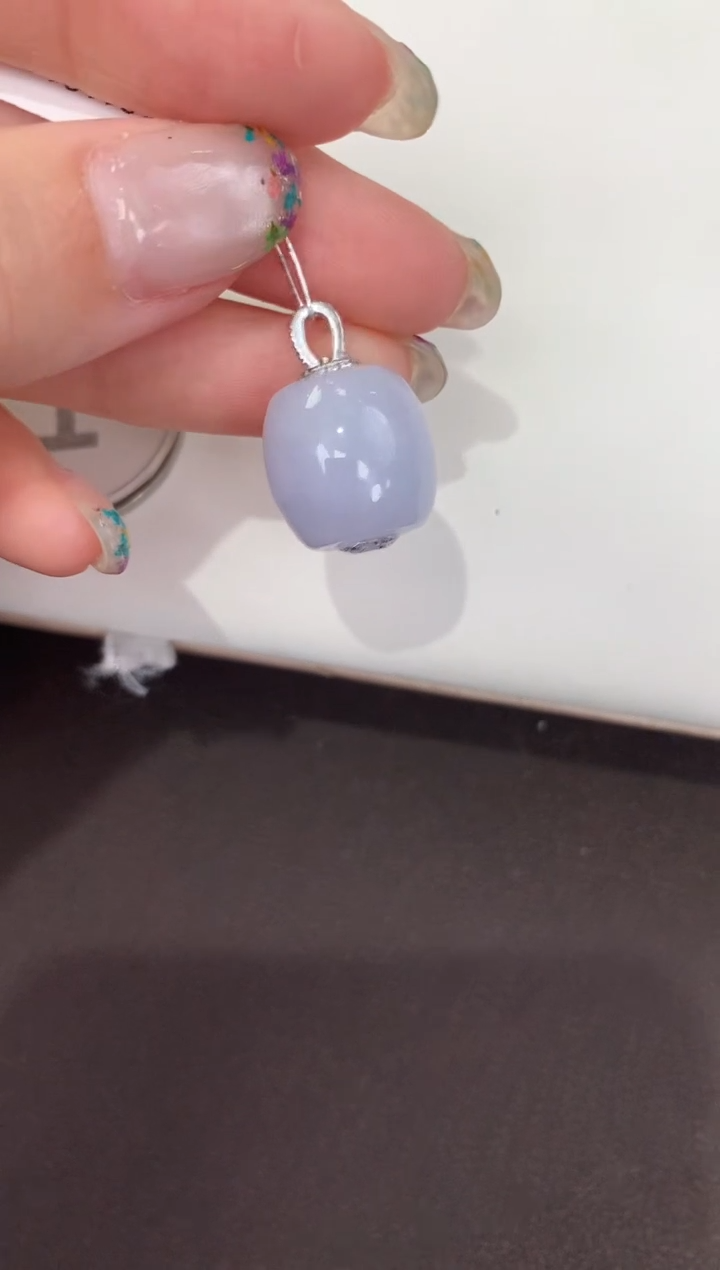 颈饰银S925镶嵌翡翠天然缅甸A货翡翠