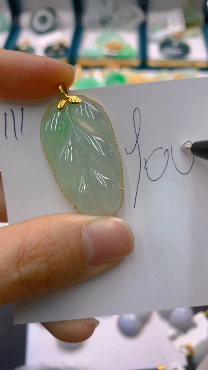 【闪购商品】翡翠颈饰18K金镶嵌1111111111