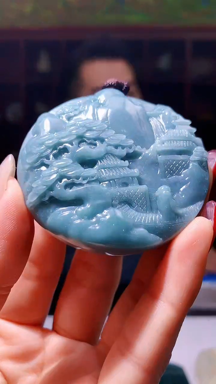 【闪购商品】定制翡翠未镶嵌1049hm-毛货挂件42