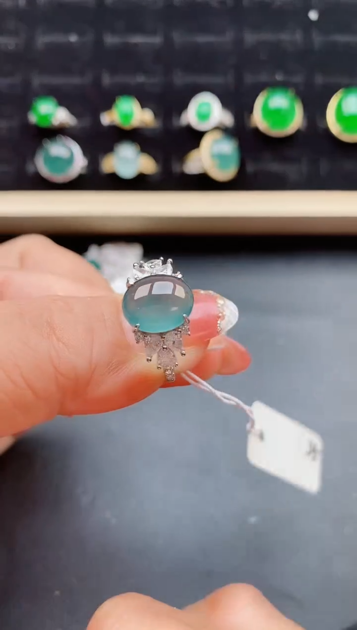 【闪购商品】翡翠戒指银S925镶嵌50855