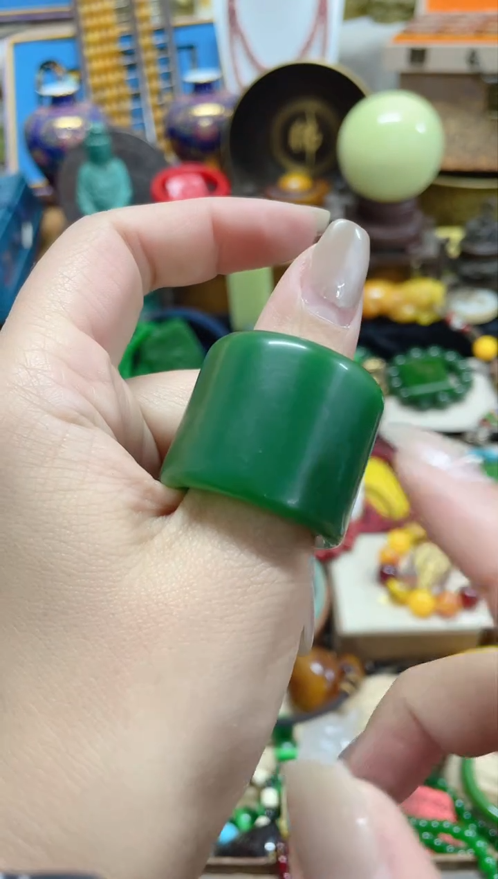 【闪购商品】和田玉（碧玉）戒指未镶嵌主播推荐主播推荐