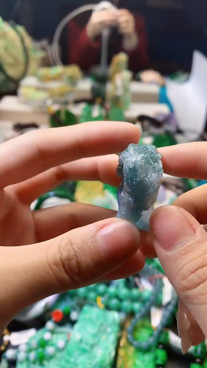 颈饰未镶嵌翡翠天然缅甸a货翡翠21.5