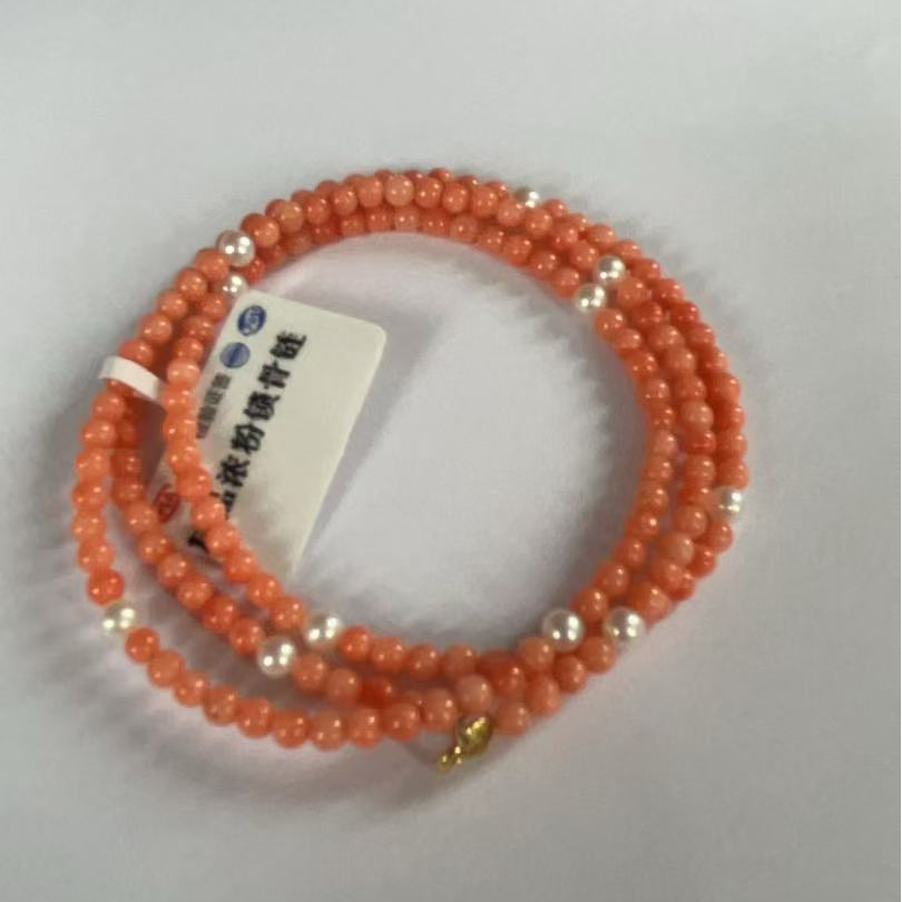 E19精品珊瑚小米锁骨链