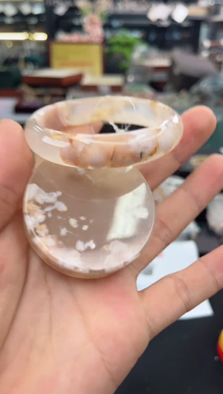 【闪购商品】石英质玉手镯未镶嵌55圈口（赠品镯心）3572062