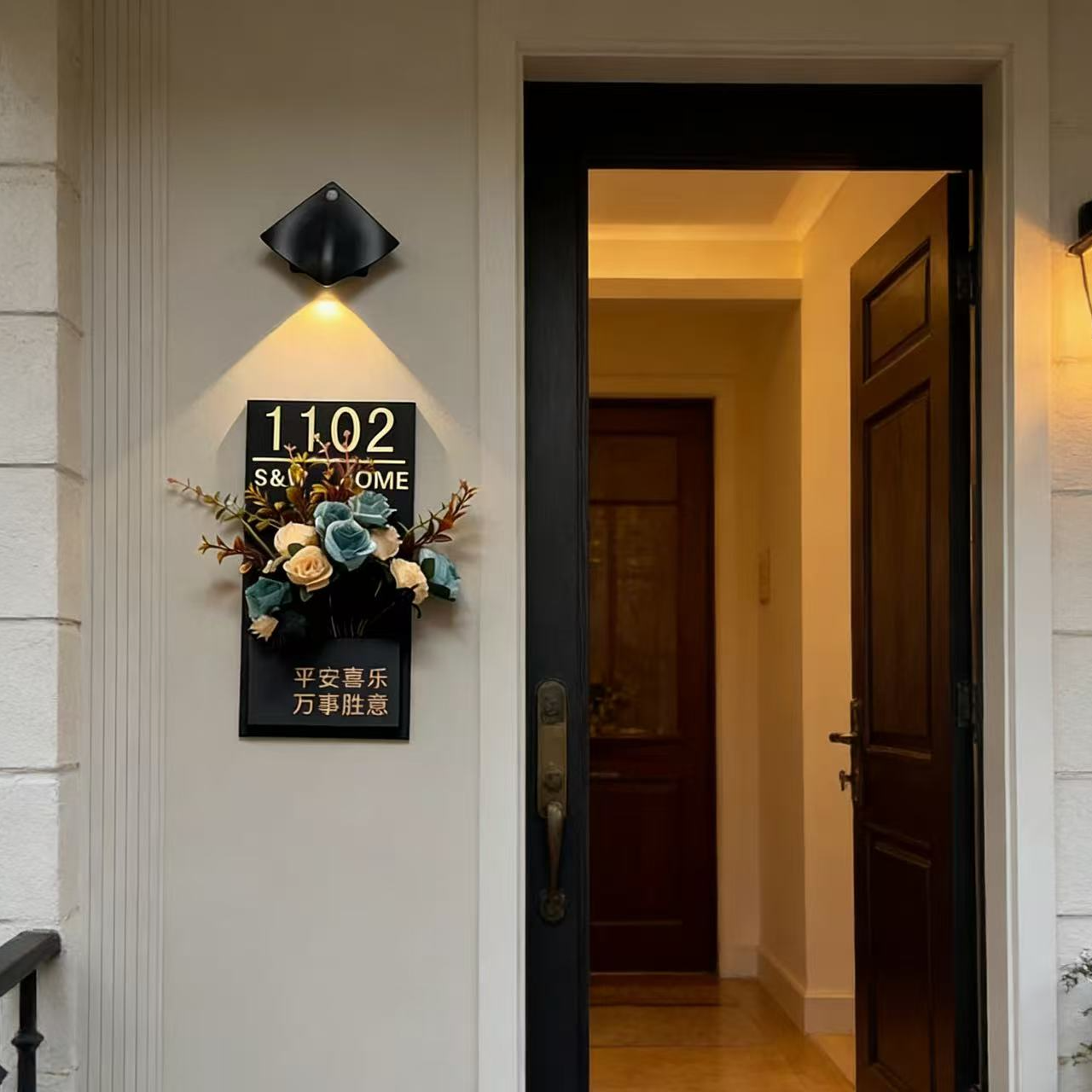 创意家用入户门牌姓氏定制新款高级号码牌门口挂牌装饰
