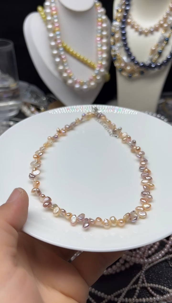 淡水珍珠未镶嵌颈饰多人