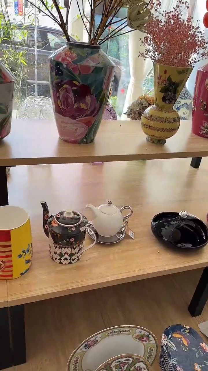 【闪购商品】瓷片油画大花瓶真的太好看了