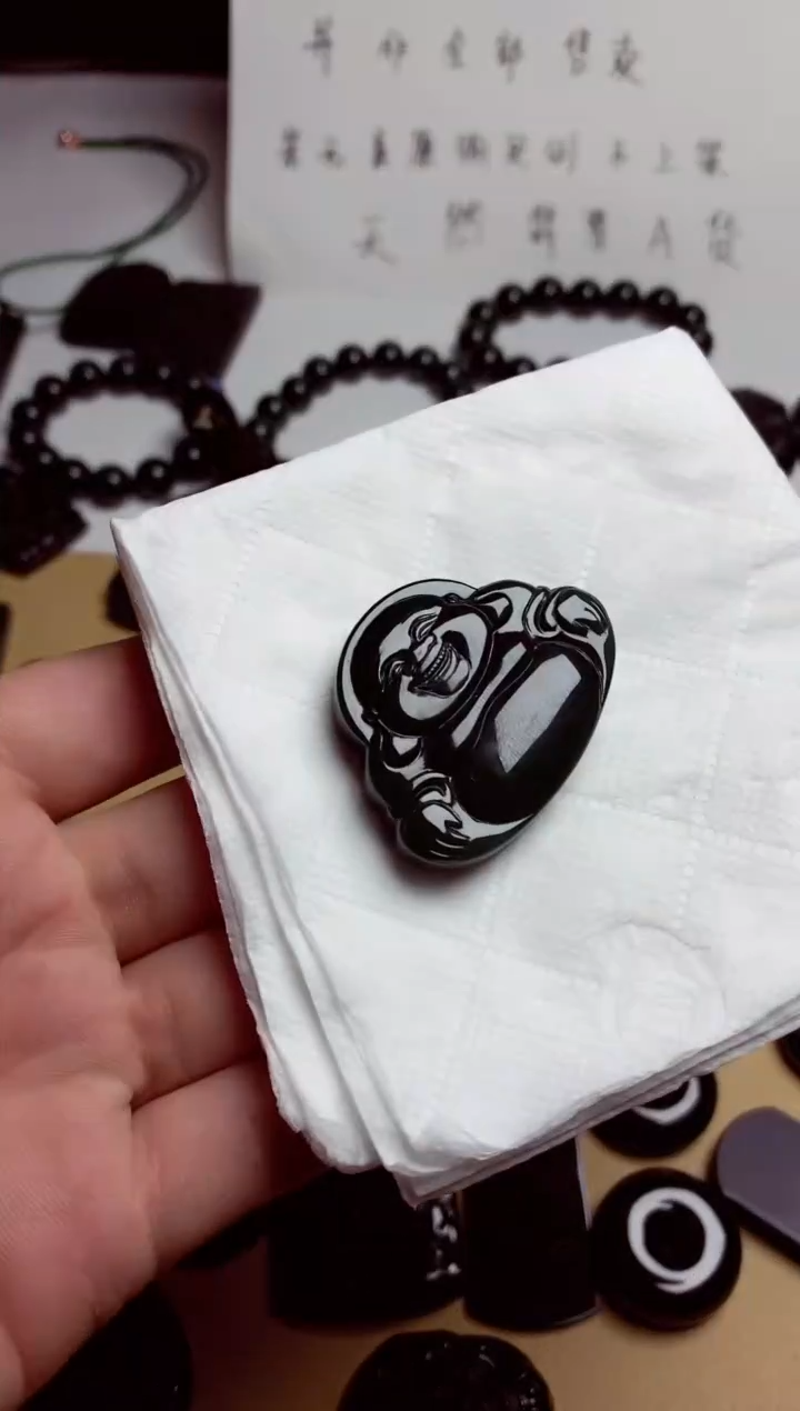 【闪购商品】翡翠颈饰未镶嵌天然翡翠墨翠A货买断不退不换