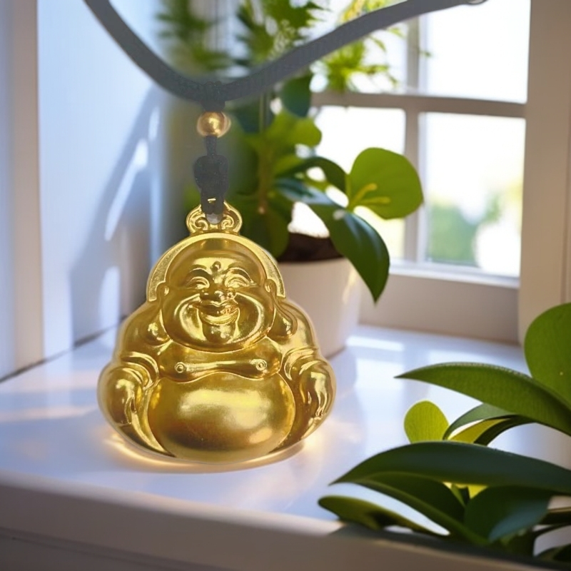 Y-6187 古法精工弥勒佛吊坠  支撑工艺 +专柜礼盒