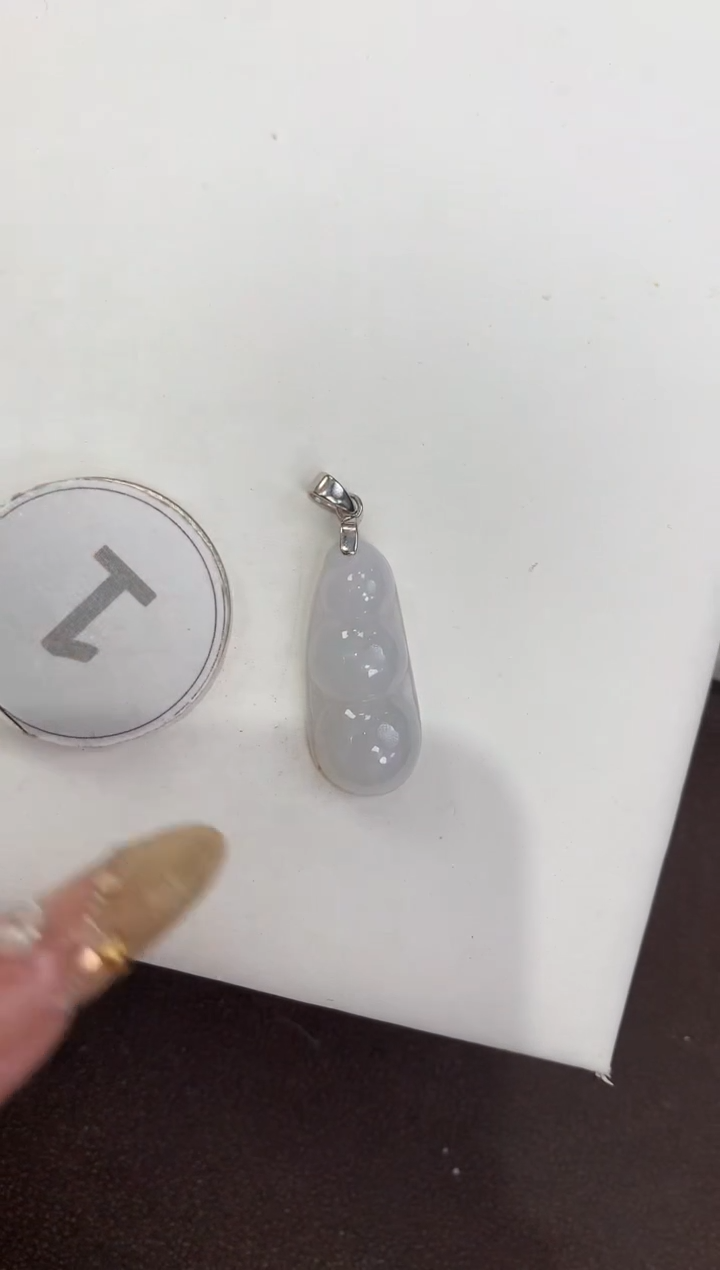 颈饰银S925镶嵌翡翠天然缅甸A货翡翠
