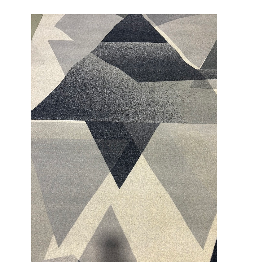 【地毯】美克工厂自制 黑白几何三角机织地毯 微瑕款 不支持退换