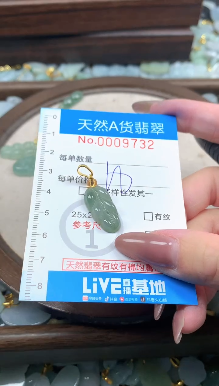 颈饰未镶嵌翡翠净货挂件-9732