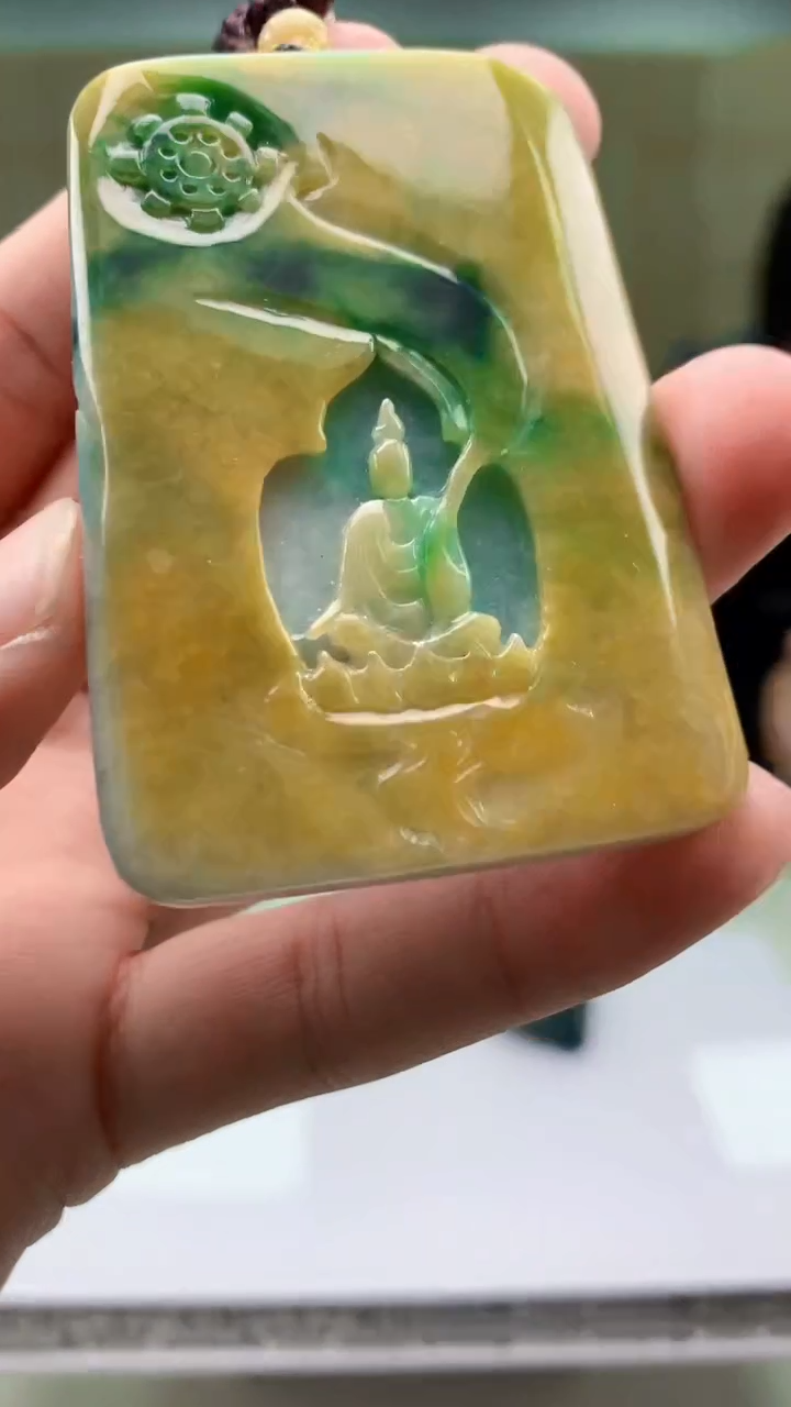 【闪购商品】定制翡翠未镶嵌4917bb-毛货挂件57