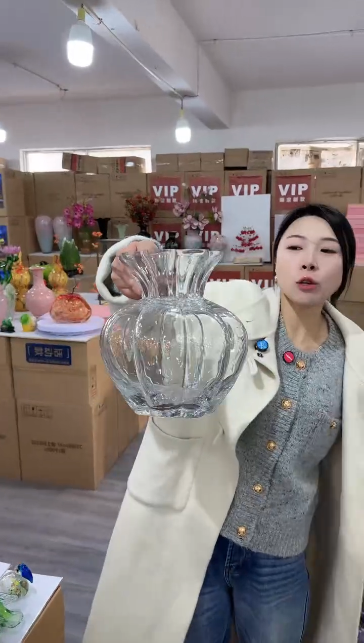 【闪购商品】琉璃瑞鸿花器早J-21