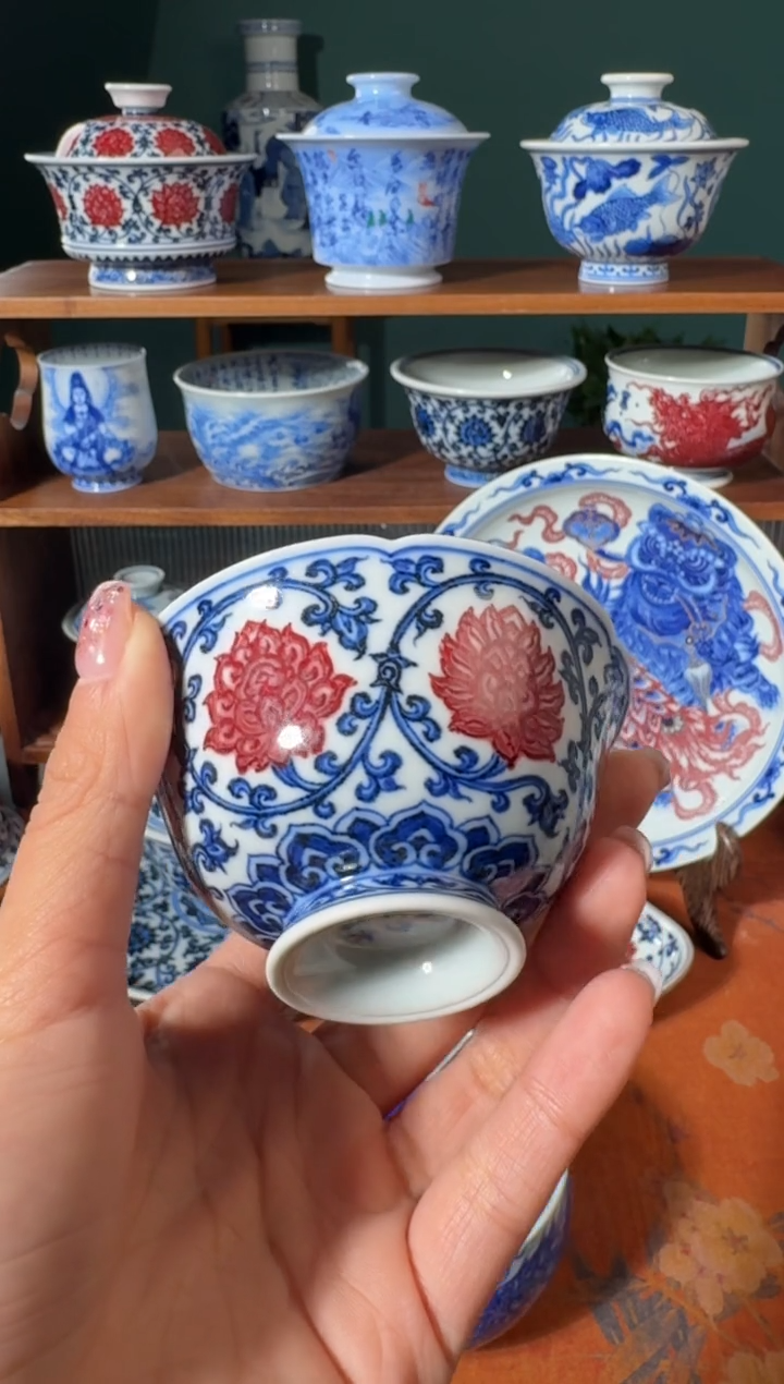 【闪购商品】杯永明尚玩双钩莲花口杯