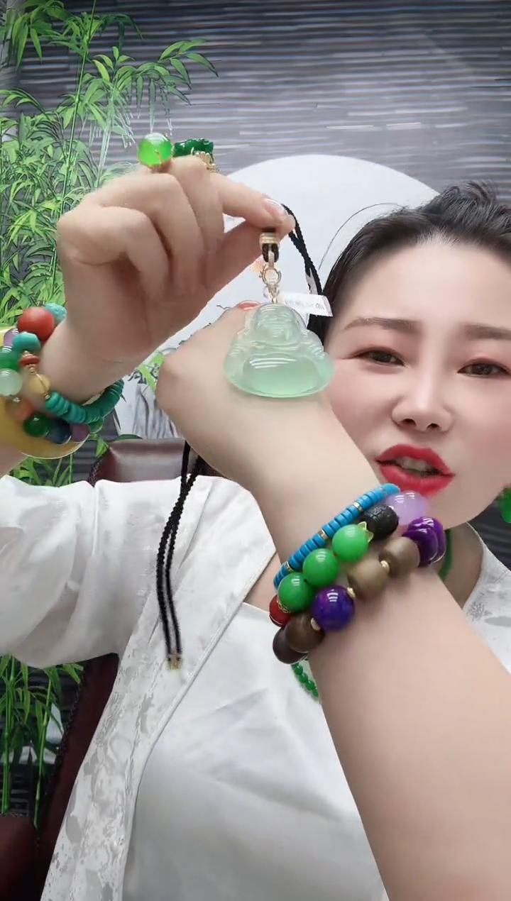 高货冰种佛公吊坠