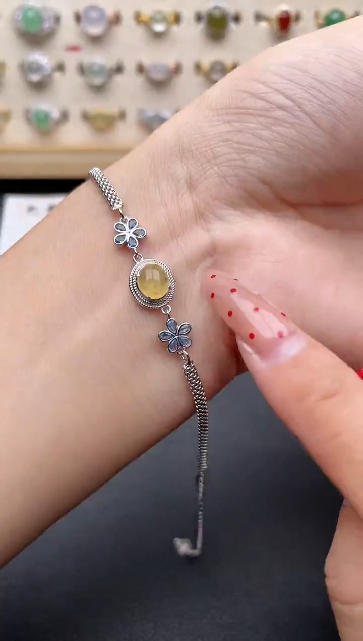 【闪购商品】翡翠戒指银S925镶嵌一物一证一礼盒