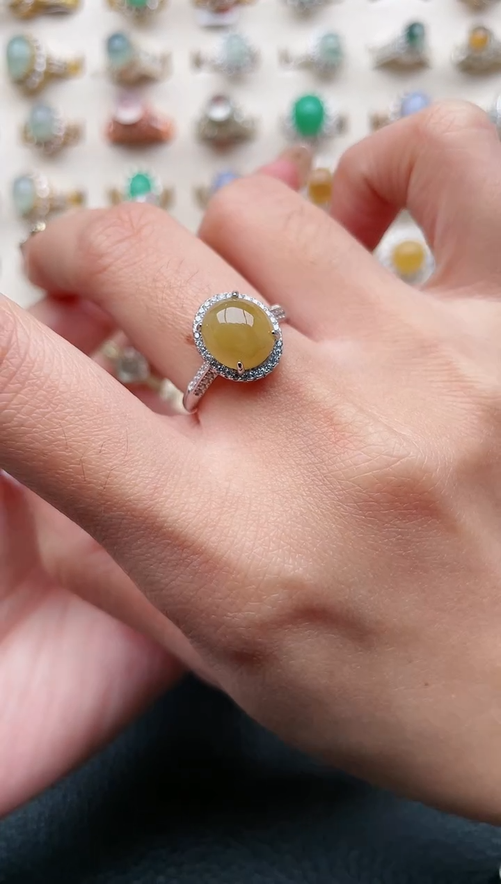 【闪购商品】翡翠戒指银S925镶嵌1111