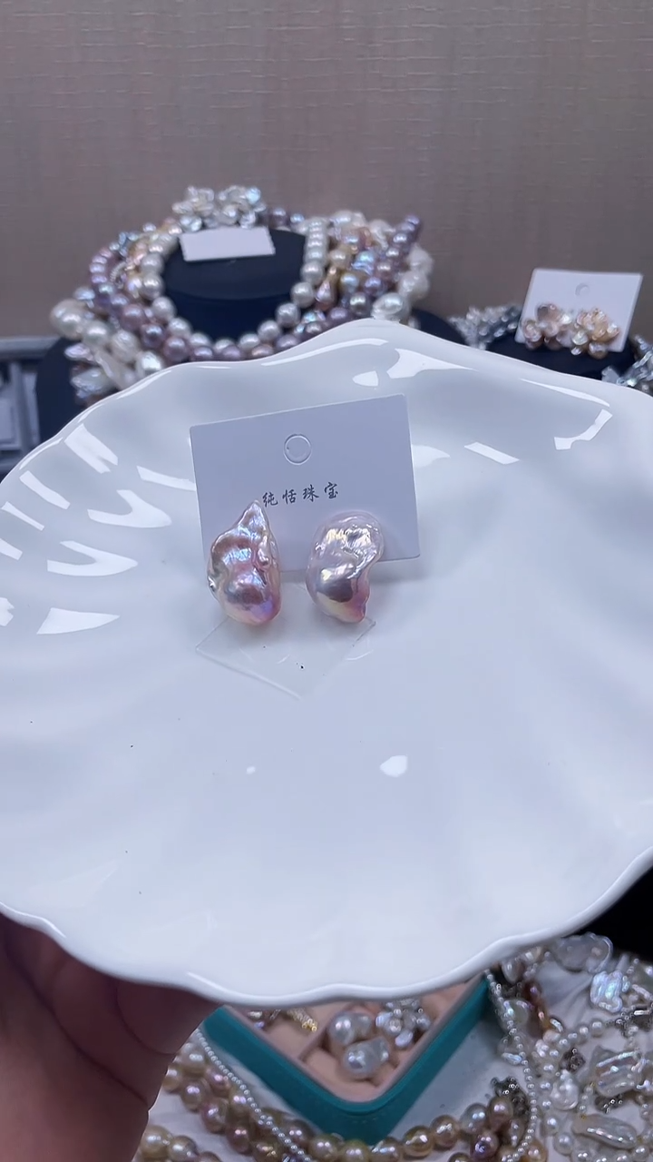 未镶嵌耳饰淡水珍珠【纯恬饰品】