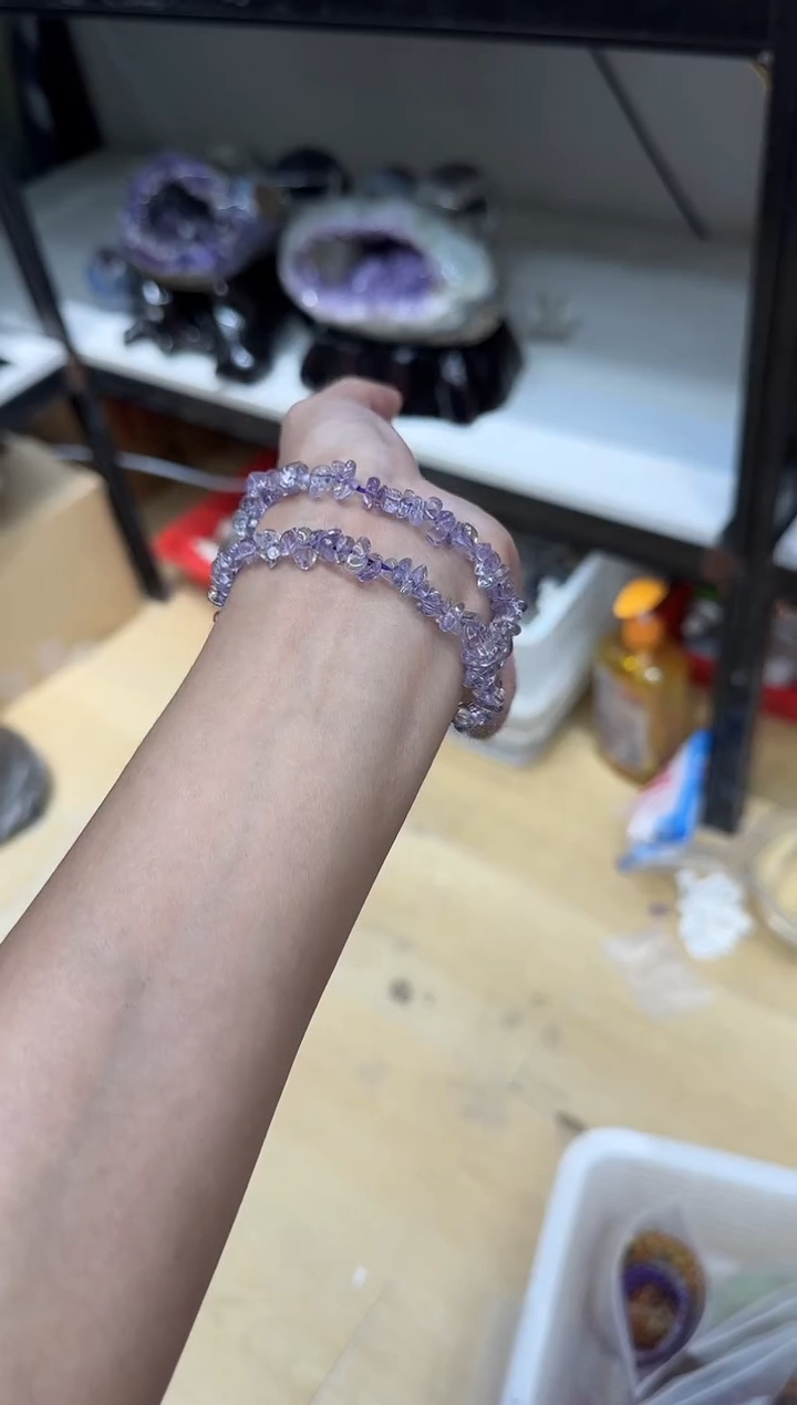 未镶嵌手串水晶天然紫水晶手串【多样性发一