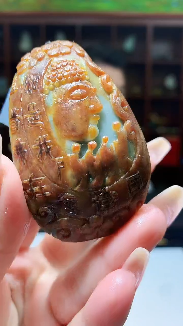 【闪购商品】定制翡翠未镶嵌1049xx-毛货挂件45