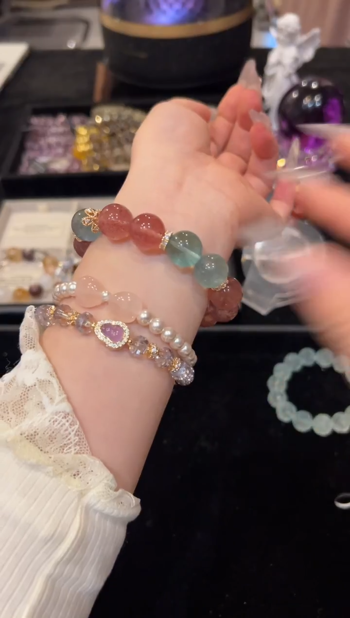 未镶嵌手串水晶草莓晶手串