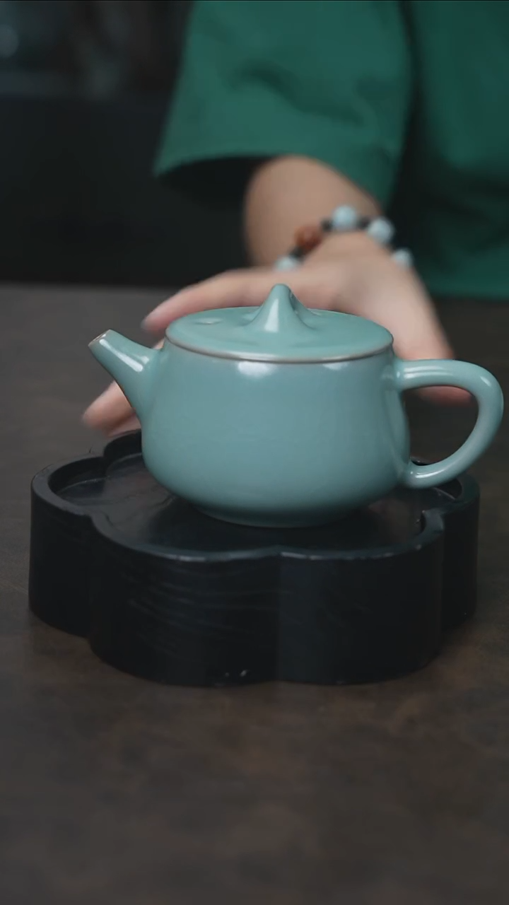 汉瓦壶 （拾汝）（天青）