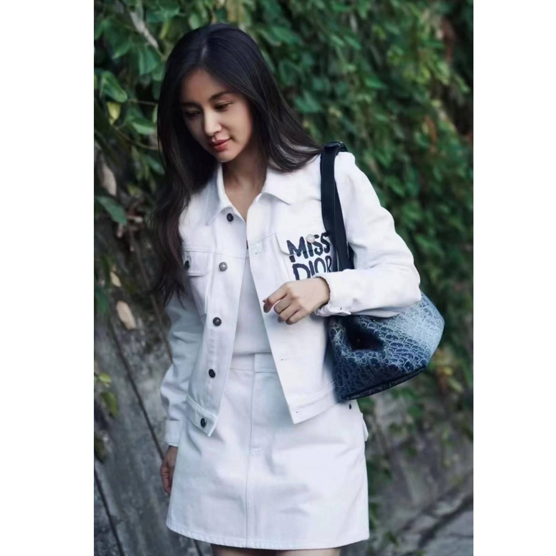95新 DIOR/迪奥 白色logo牛仔夹克/f38/编号3991