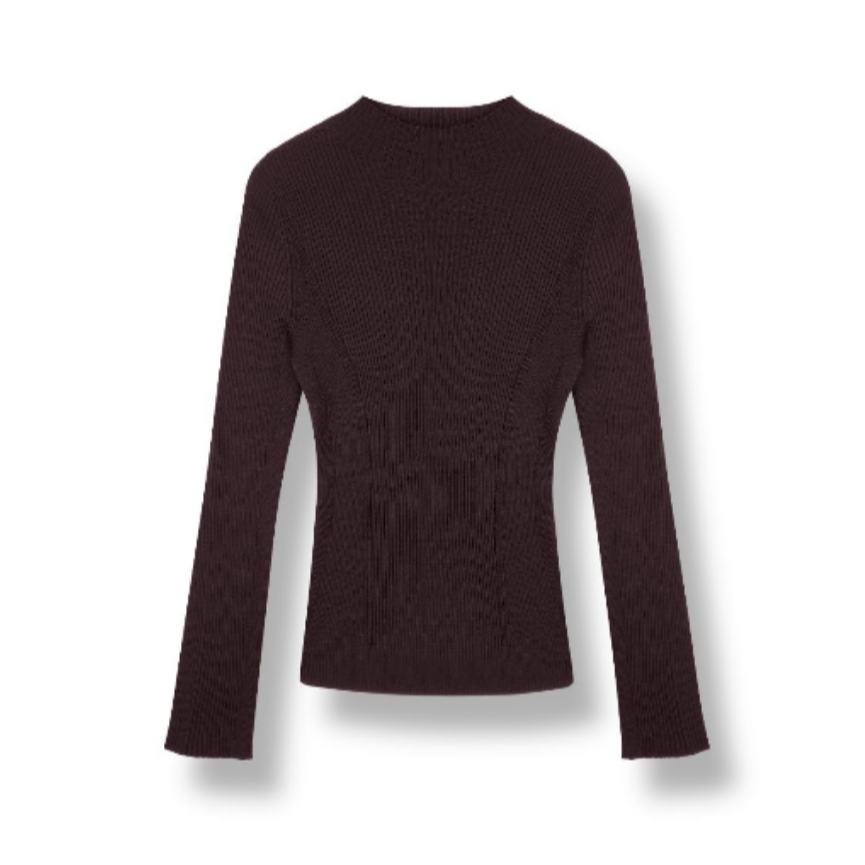 25s早秋新款时尚撞色圆领套头针织衫-884（24M0042）