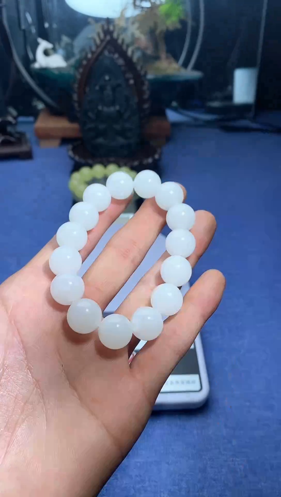 【闪购商品】和田玉（糖玉）手链未镶嵌白手串卡14