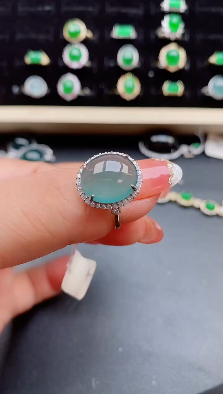 【闪购商品】翡翠戒指银S925镶嵌858050