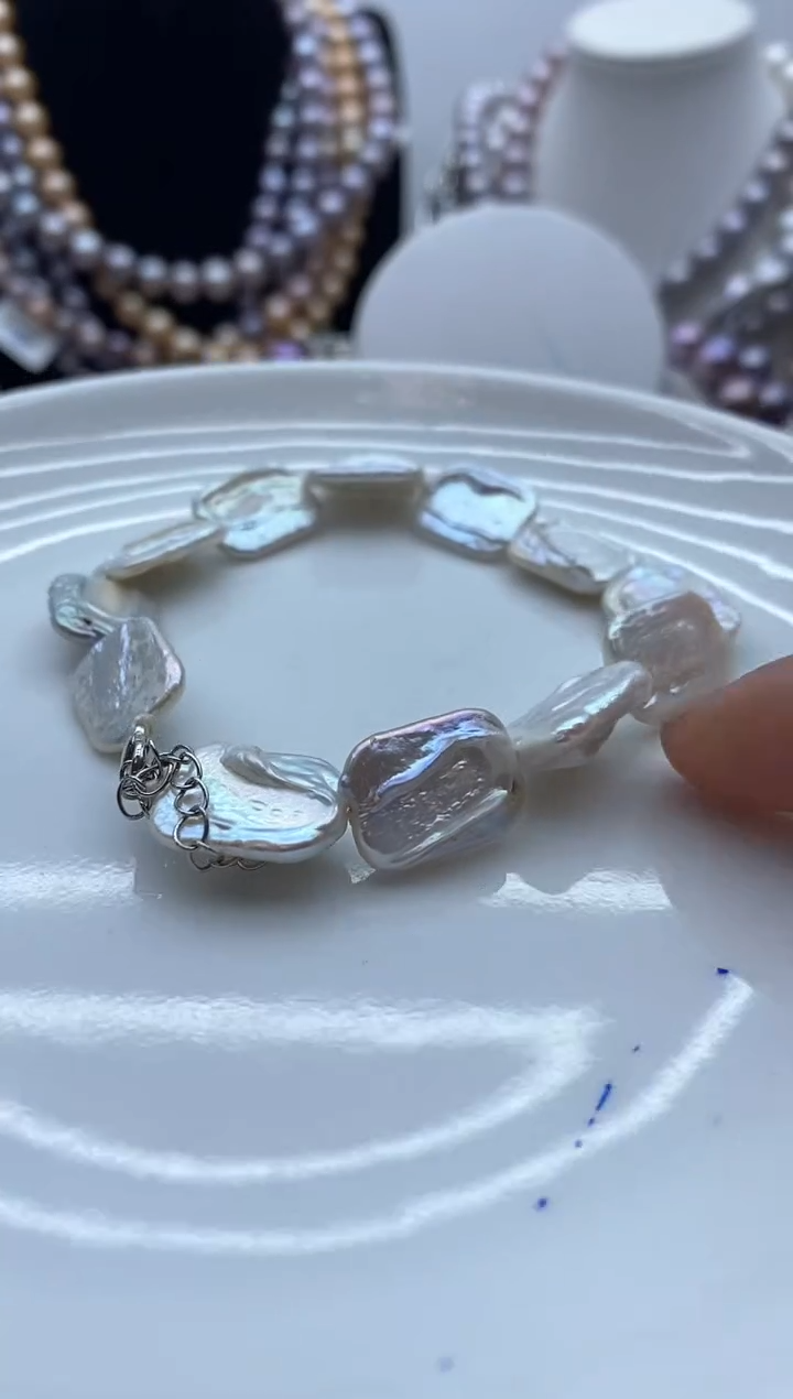 【闪购商品】淡水珍珠颈饰钛钢1