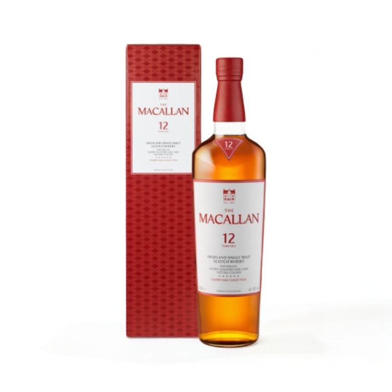 【官方正品】MACALLAN麦卡伦 12年经典雪莉桶 单一麦芽威士忌 700ml