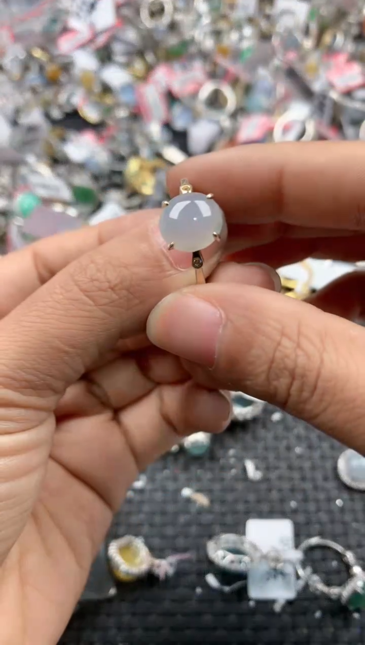 银S925镶嵌戒指翡翠9999----9