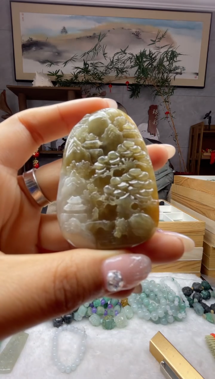 【闪购商品】定制翡翠未镶嵌山水
