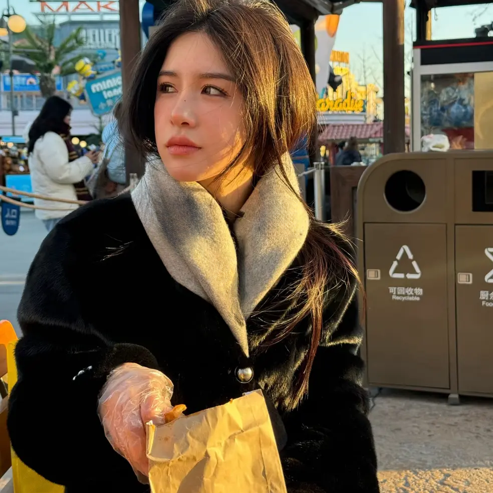 【1号链接】秋冬双面羊绒围巾披肩明星同款法式女丝巾经典百搭外穿