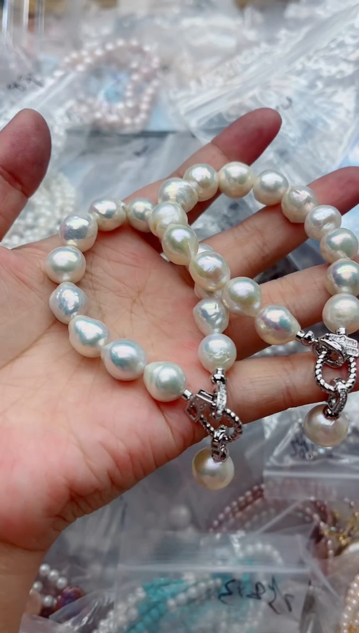 未镶嵌手链淡水珍珠多样性发其一，非无暇