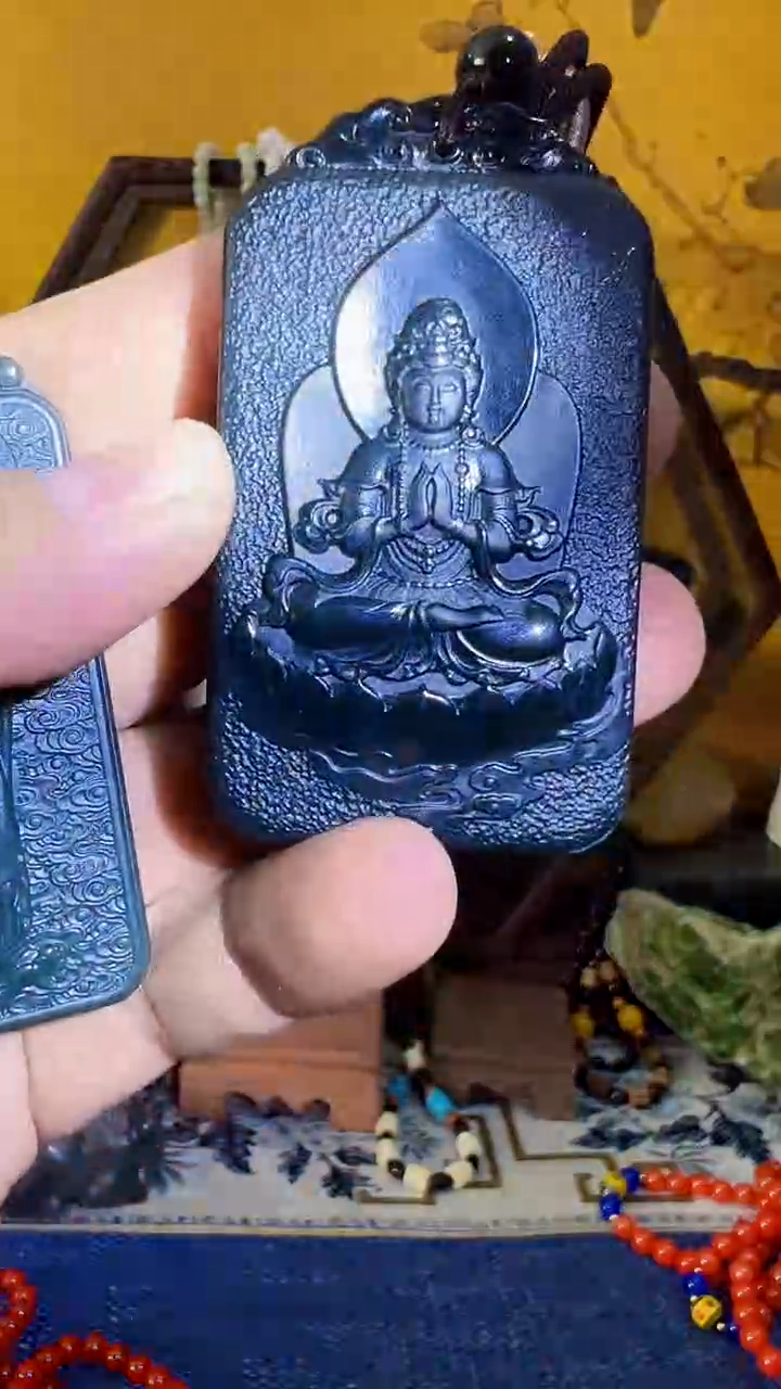 【闪购商品】和田玉（黄玉）挂件未镶嵌和田 tq观音牌（飞铃文玩）