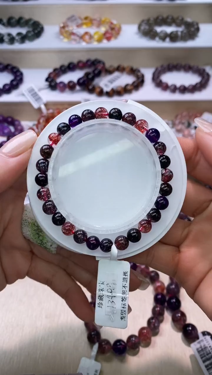 【闪购商品】水晶手链未镶嵌黑加仑超七6m+