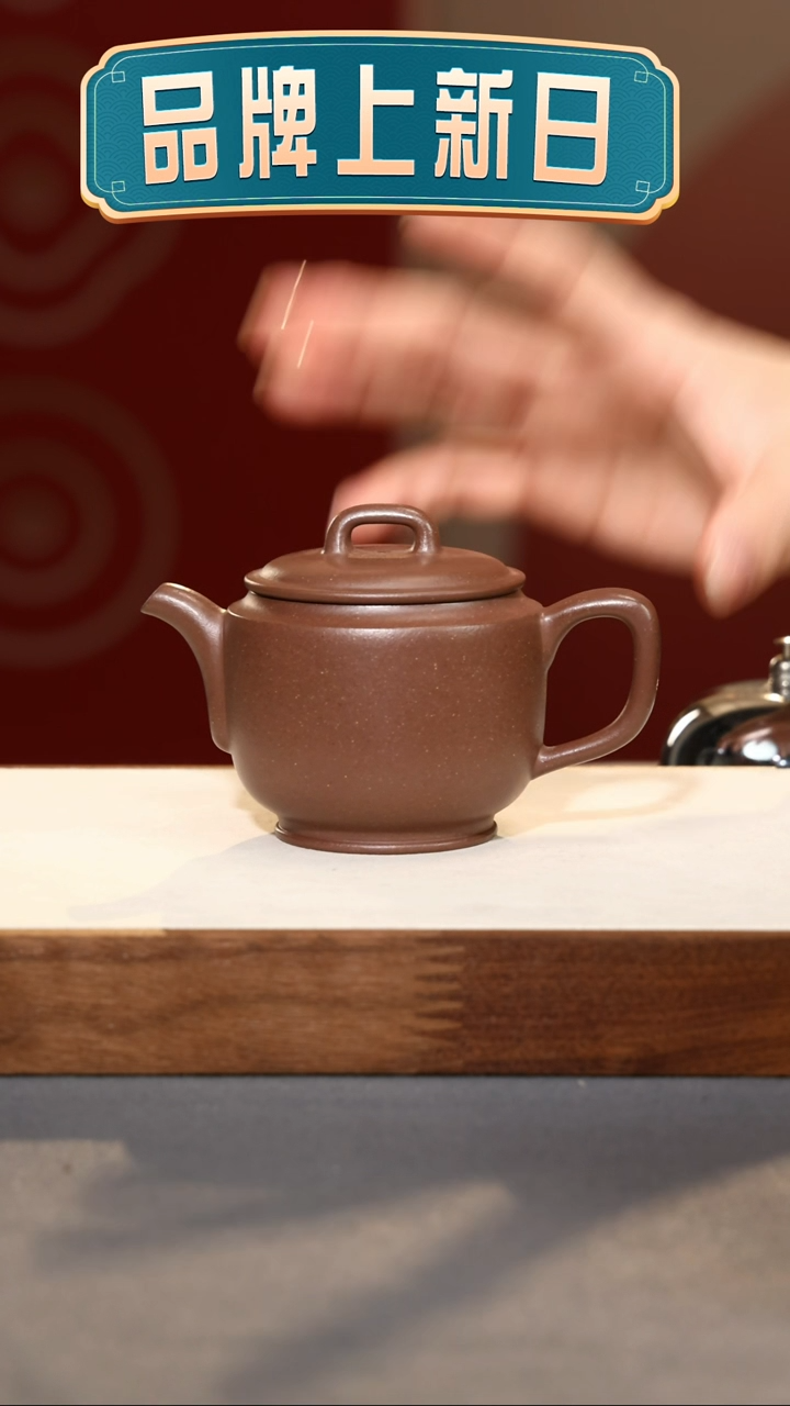 【闪购商品】紫砂茶壶雅樽-紫泥-160cc