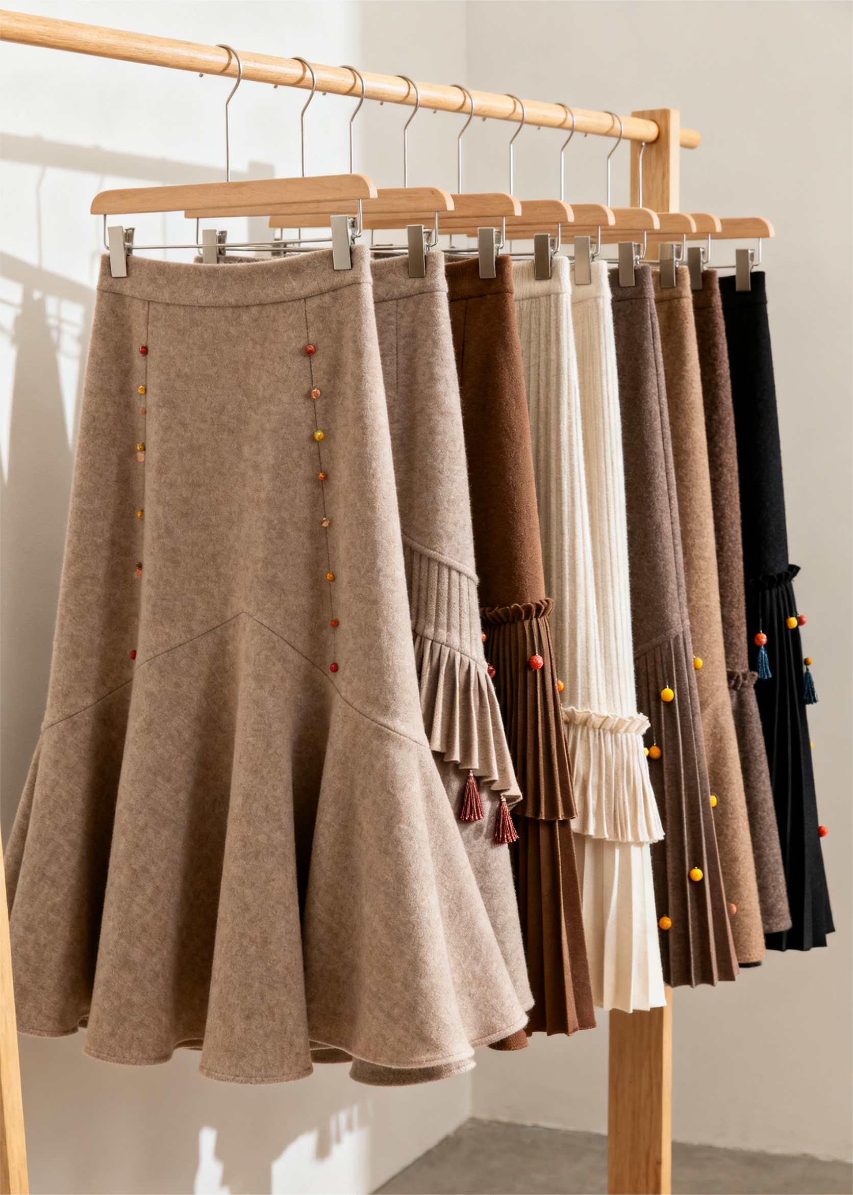 451~500秋冬百搭显瘦A字百褶裙时尚气质半身裙