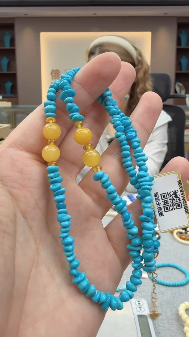 绿松石未镶嵌颈饰118秒拍号假一罚十