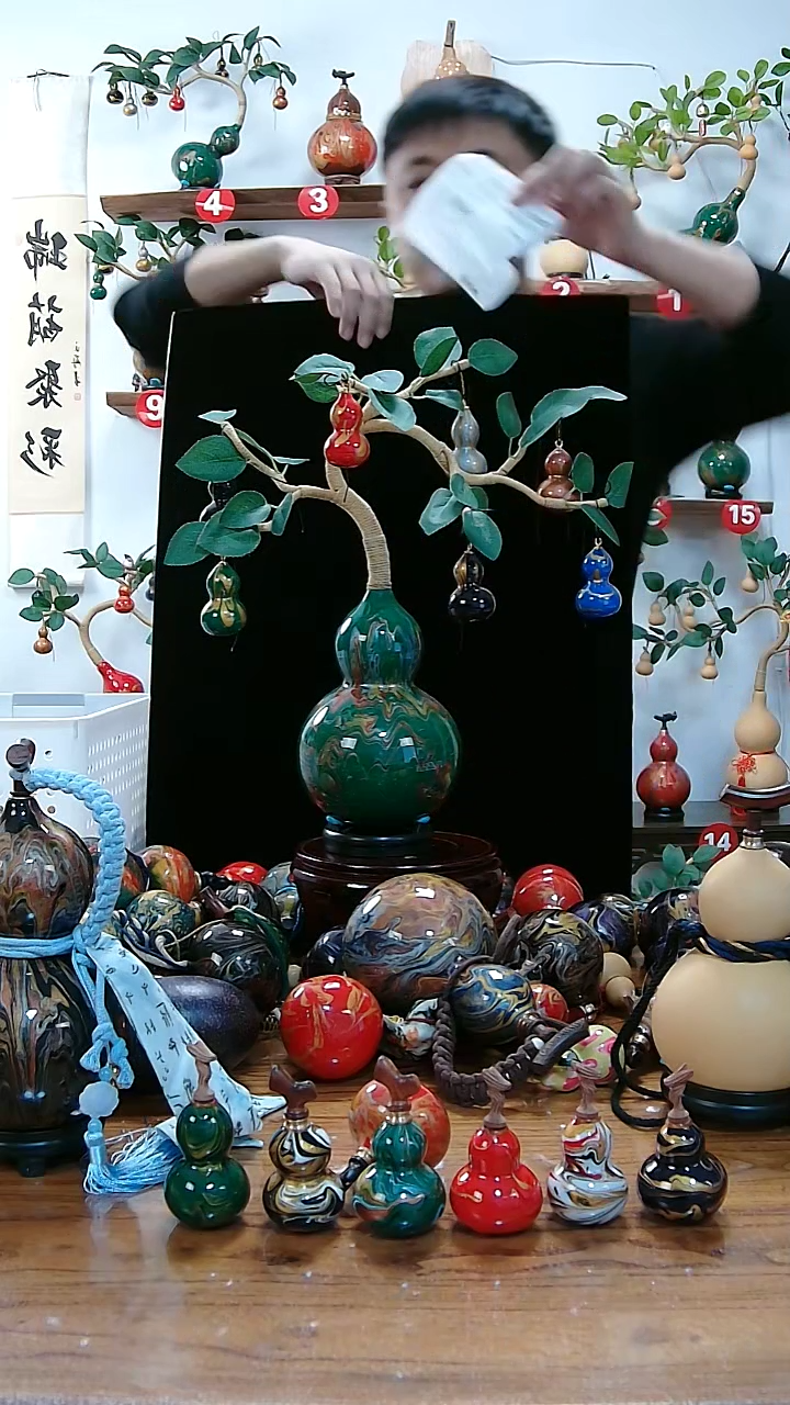 藤葫芦摆件把件   356