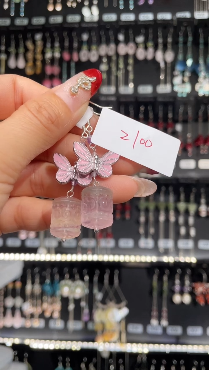 【闪购商品】紫晶耳饰银S925镶嵌喜欢拍