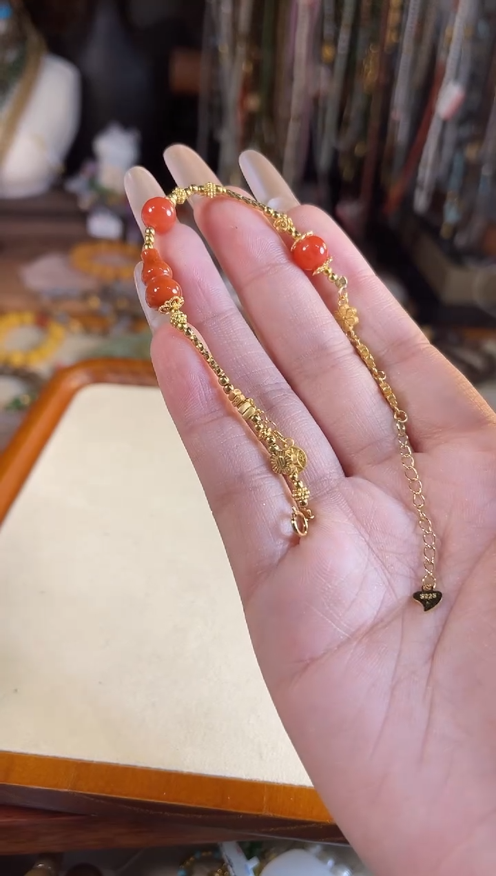 【闪购商品】南红玛瑙手链银S925镶嵌多样性发货其一