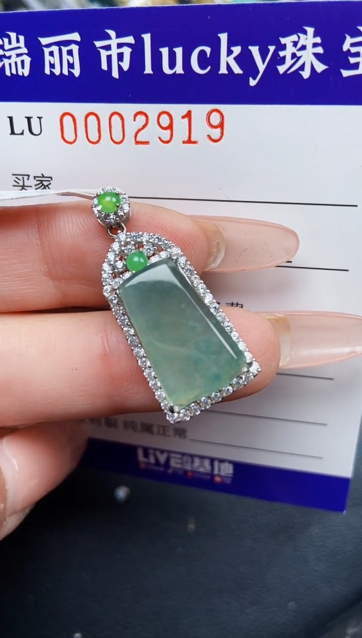 【闪购商品】翡翠颈饰银S925镶嵌2919