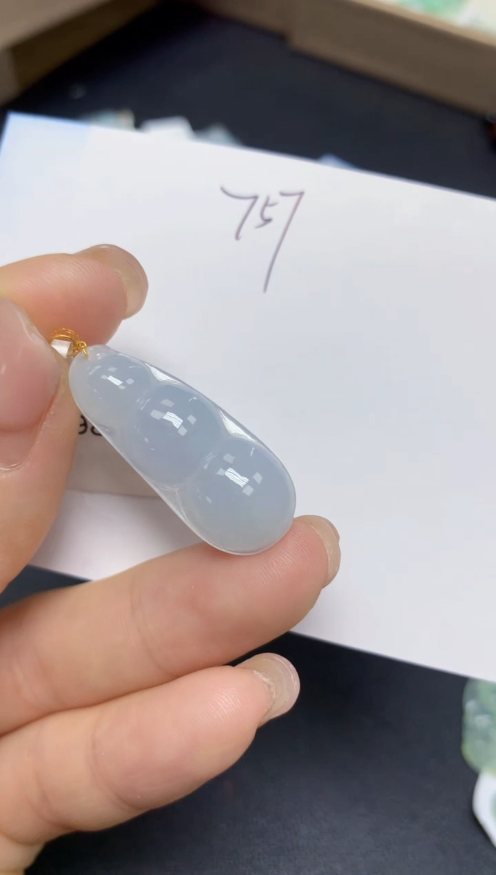 【闪购商品】翡翠挂件18K金镶嵌 天然翡翠A货