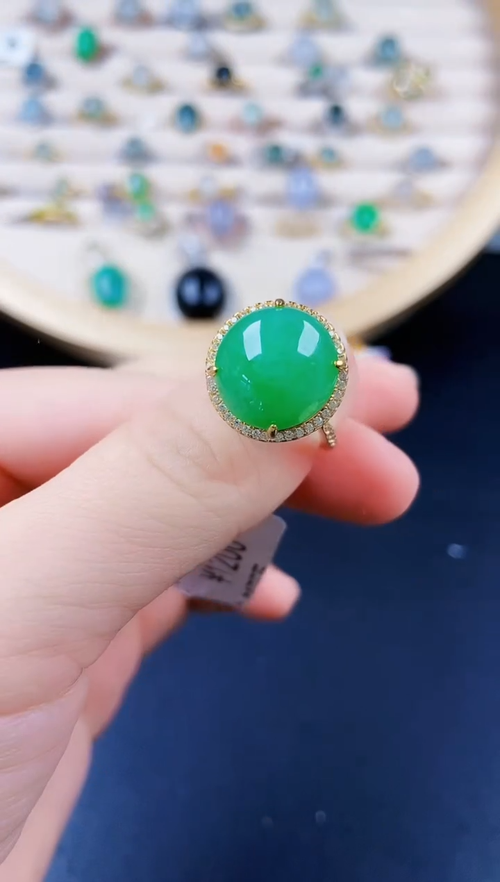 【闪购商品】翡翠戒指银S925镶嵌120120120